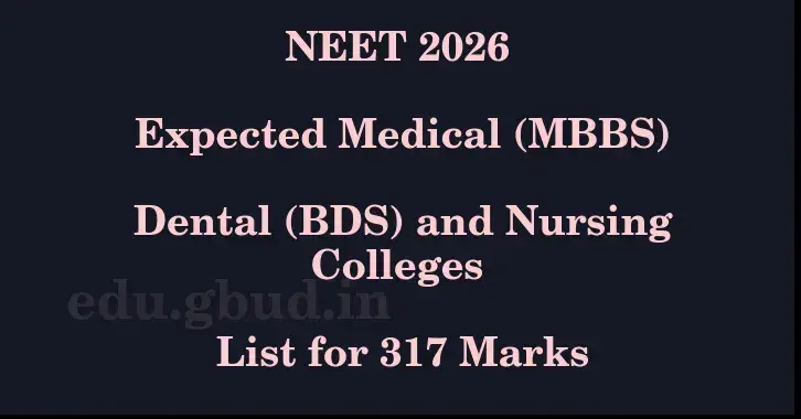 This image shows the estimated Rank for the neet ug mark 317 graphically