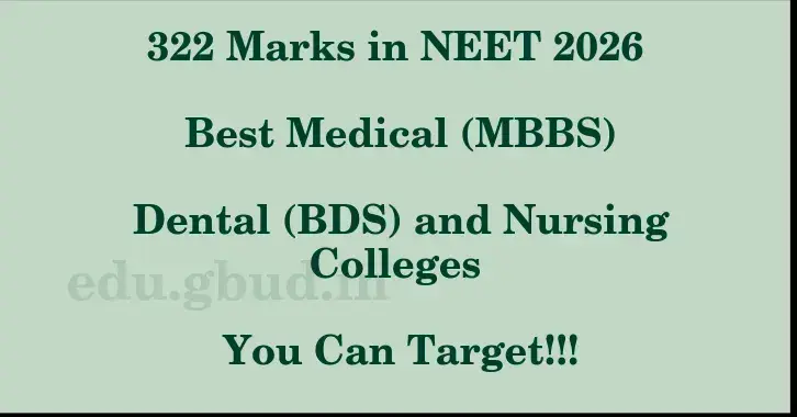 This image shows the estimated Rank for the neet ug mark 322 graphically