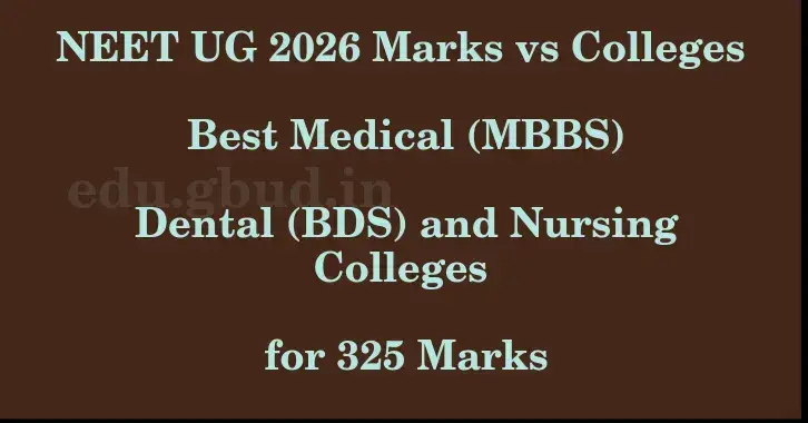 This image shows the estimated Rank for the neet ug mark 325 graphically