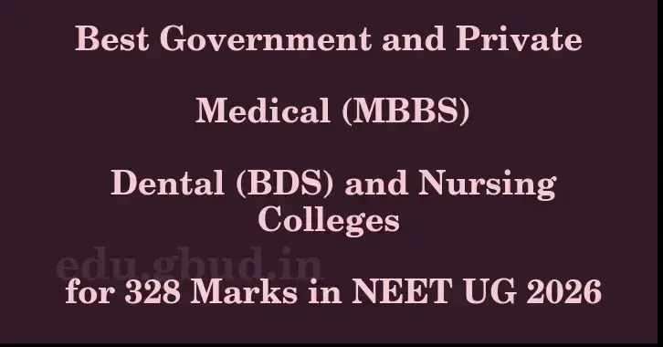 This image shows the estimated Rank for the neet ug mark 328 graphically