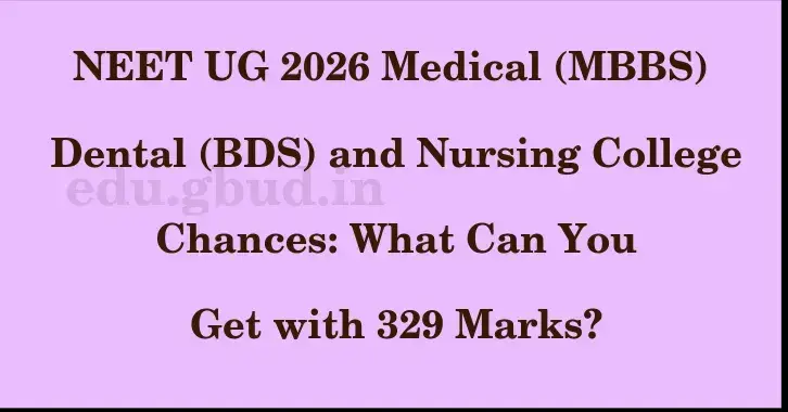 This image shows the estimated Rank for the neet ug mark 329 graphically