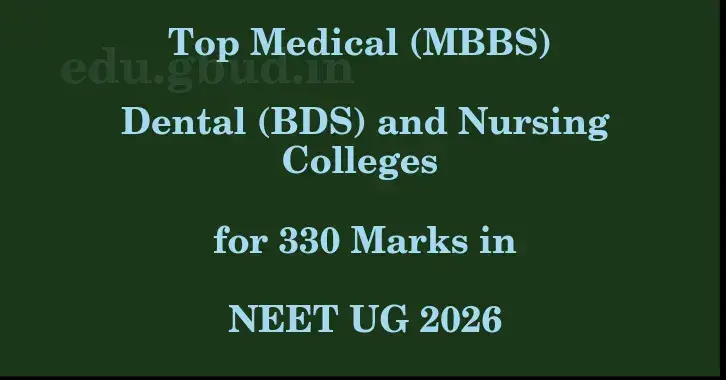 This image shows the estimated Rank for the neet ug mark 330 graphically