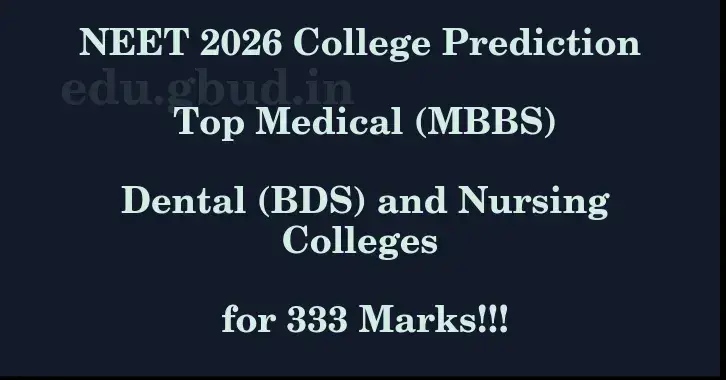 This image shows the estimated Rank for the neet ug mark 333 graphically