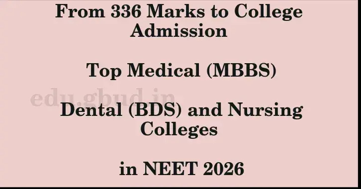 This image shows the estimated Rank for the neet ug mark 336 graphically