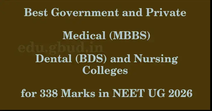 This image shows the estimated Rank for the neet ug mark 338 graphically