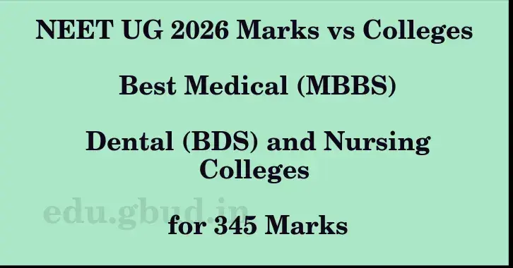 This image shows the estimated Rank for the neet ug mark 345 graphically