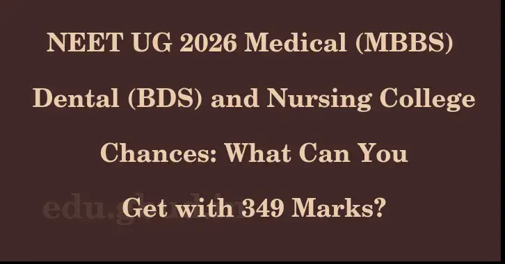 This image shows the estimated Rank for the neet ug mark 349 graphically