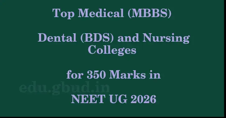 This image shows the estimated Rank for the neet ug mark 350 graphically