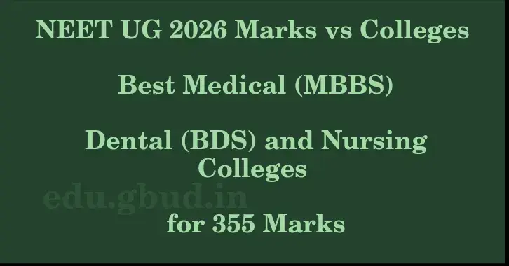 This image shows the estimated Rank for the neet ug mark 355 graphically