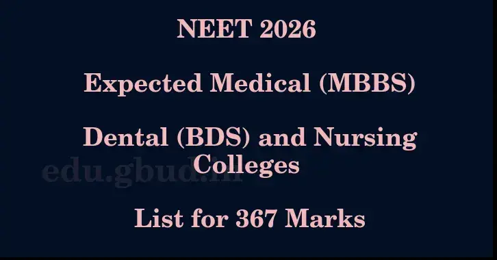 This image shows the estimated Rank for the neet ug mark 367 graphically