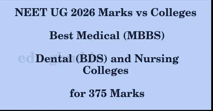 This image shows the estimated Rank for the neet ug mark 375 graphically