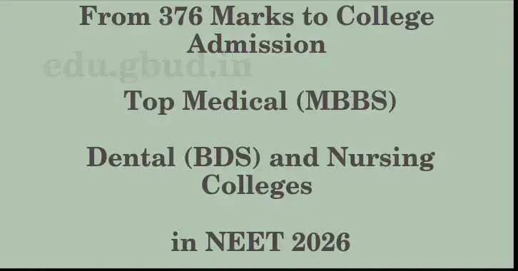 This image shows the estimated Rank for the neet ug mark 376 graphically