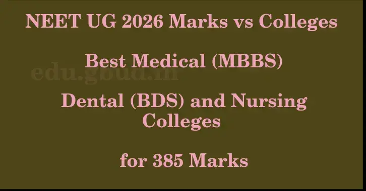 This image shows the estimated Rank for the neet ug mark 385 graphically