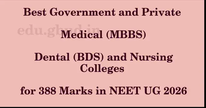 This image shows the estimated Rank for the neet ug mark 388 graphically