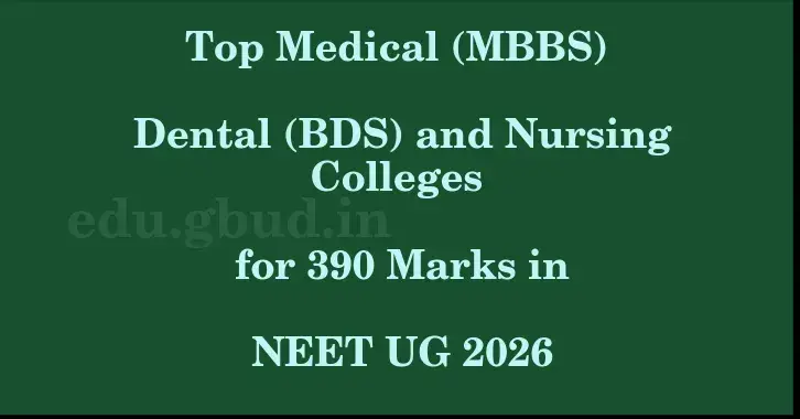 This image shows the estimated Rank for the neet ug mark 390 graphically