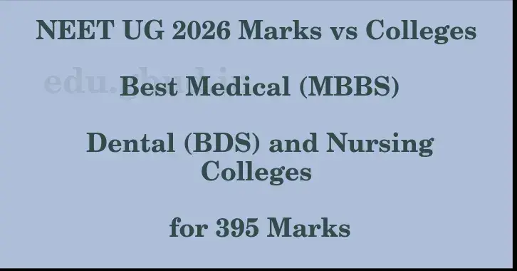 This image shows the estimated Rank for the neet ug mark 395 graphically
