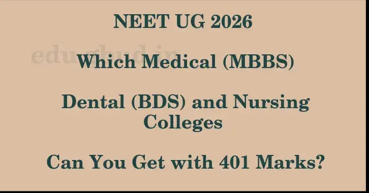 This image shows the estimated Rank for the neet ug mark 401 graphically