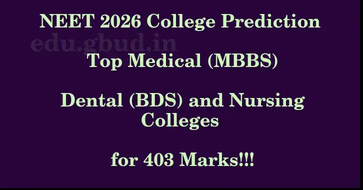 This image shows the estimated Rank for the neet ug mark 403 graphically