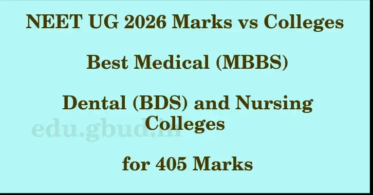 This image shows the estimated Rank for the neet ug mark 405 graphically