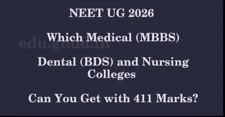 This image shows the estimated Rank for the neet ug mark 411 graphically