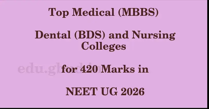 This image shows the estimated Rank for the neet ug mark 420 graphically