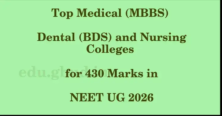 This image shows the estimated Rank for the neet ug mark 430 graphically
