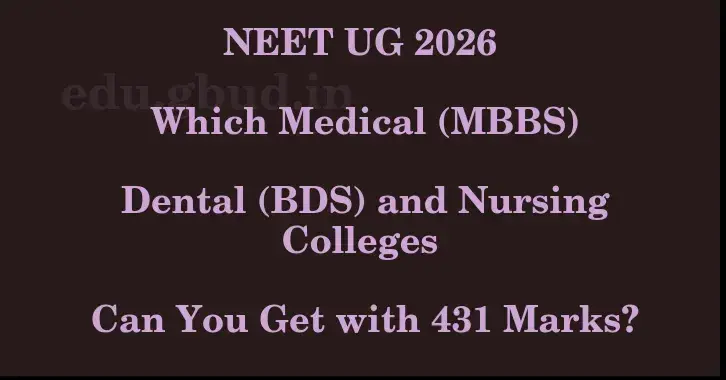 This image shows the estimated Rank for the neet ug mark 431 graphically