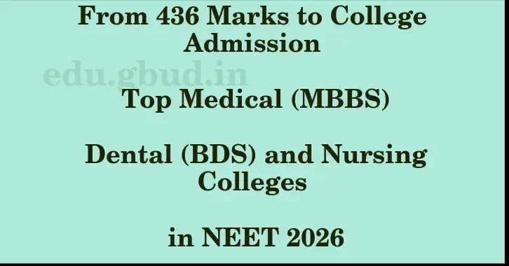 This image shows the estimated Rank for the neet ug mark 436 graphically