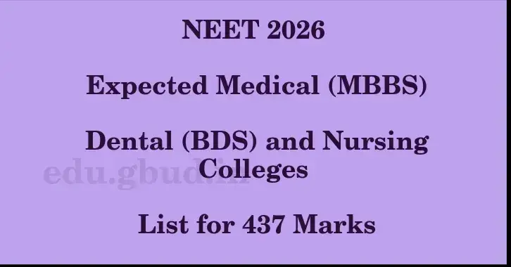 This image shows the estimated Rank for the neet ug mark 437 graphically