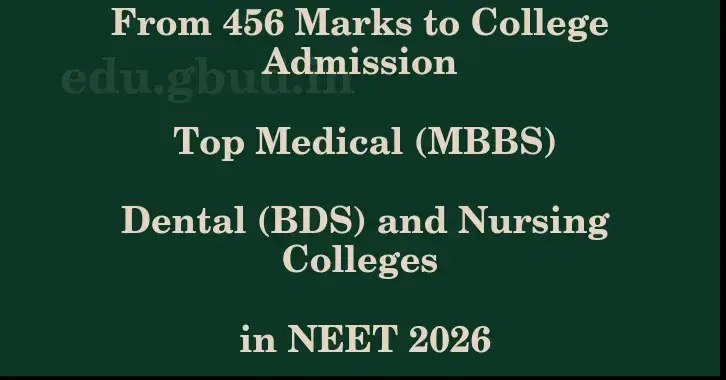 This image shows the estimated Rank for the neet ug mark 456 graphically