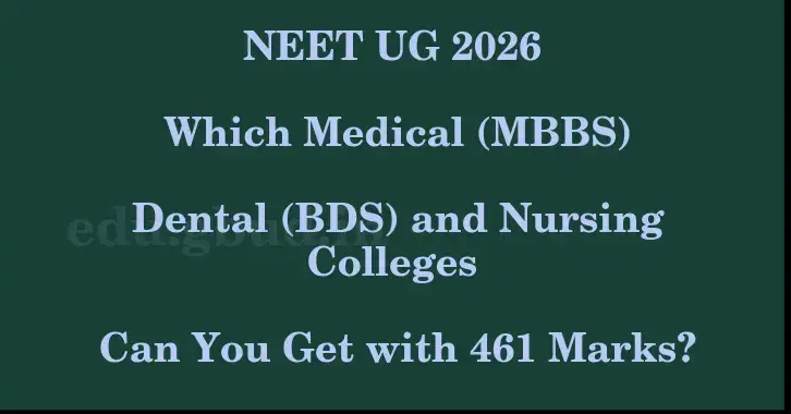 This image shows the estimated Rank for the neet ug mark 461 graphically