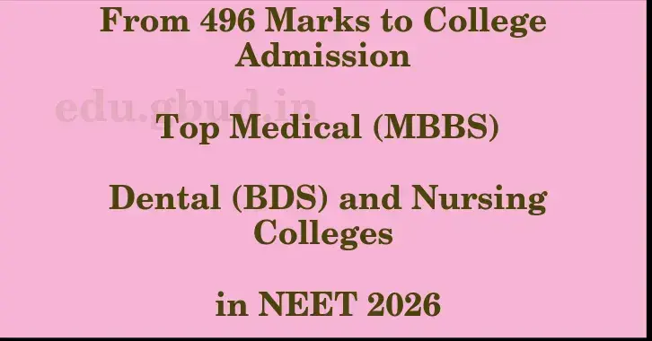 This image shows the estimated Rank for the neet ug mark 496 graphically