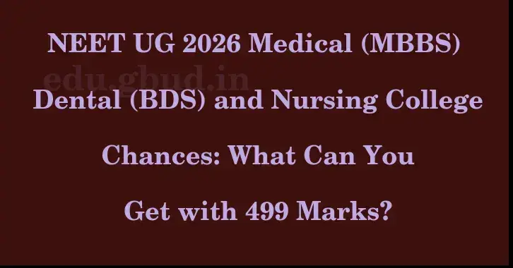 This image shows the estimated Rank for the neet ug mark 499 graphically