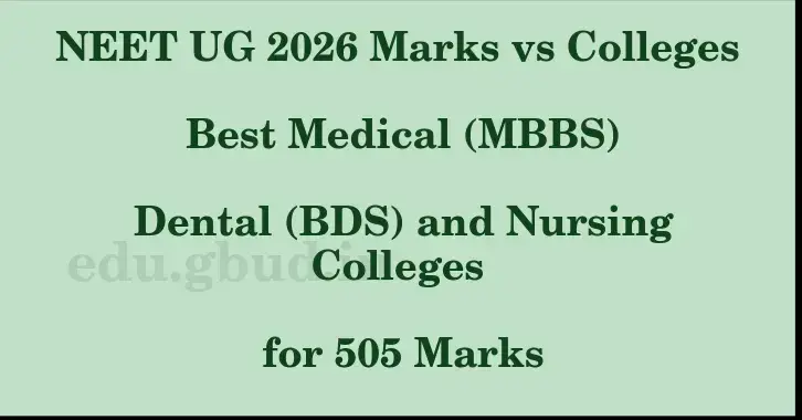 This image shows the estimated Rank for the neet ug mark 505 graphically