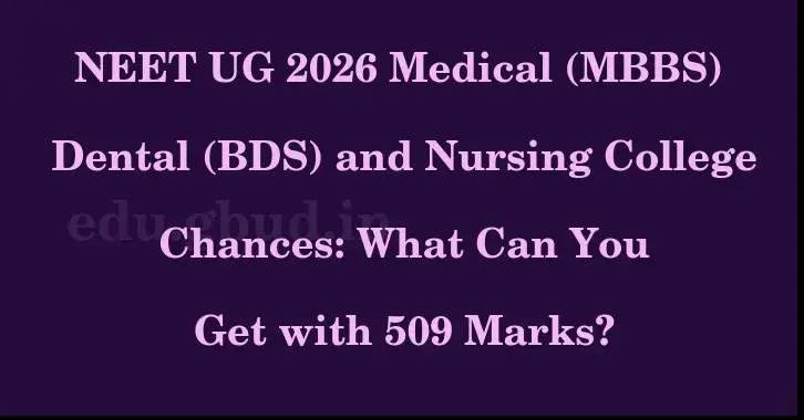 This image shows the estimated Rank for the neet ug mark 509 graphically