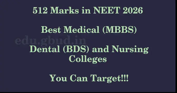 This image shows the estimated Rank for the neet ug mark 512 graphically