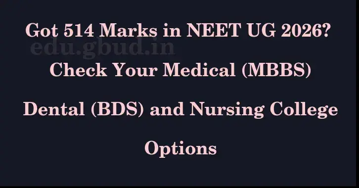 This image shows the estimated Rank for the neet ug mark 514 graphically