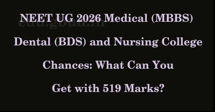 This image shows the estimated Rank for the neet ug mark 519 graphically