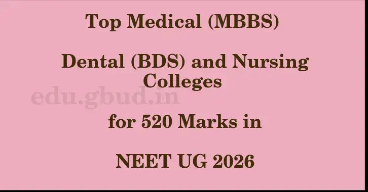 This image shows the estimated Rank for the neet ug mark 520 graphically