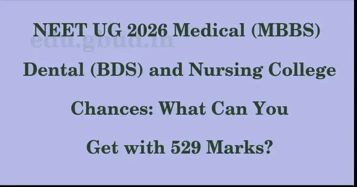This image shows the estimated Rank for the neet ug mark 529 graphically