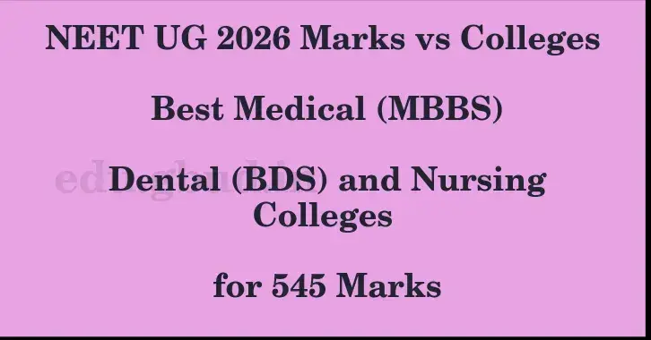 This image shows the estimated Rank for the neet ug mark 545 graphically