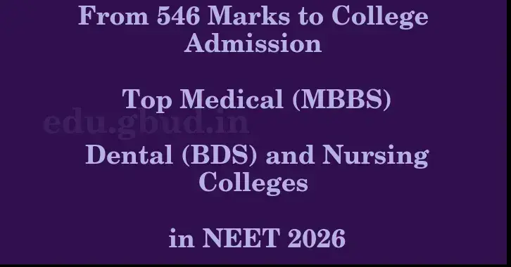 This image shows the estimated Rank for the neet ug mark 546 graphically