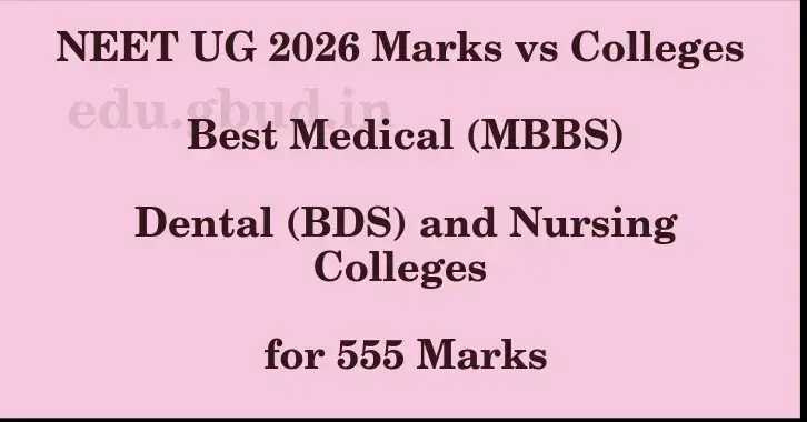 This image shows the estimated Rank for the neet ug mark 555 graphically