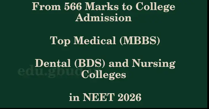 This image shows the estimated Rank for the neet ug mark 566 graphically