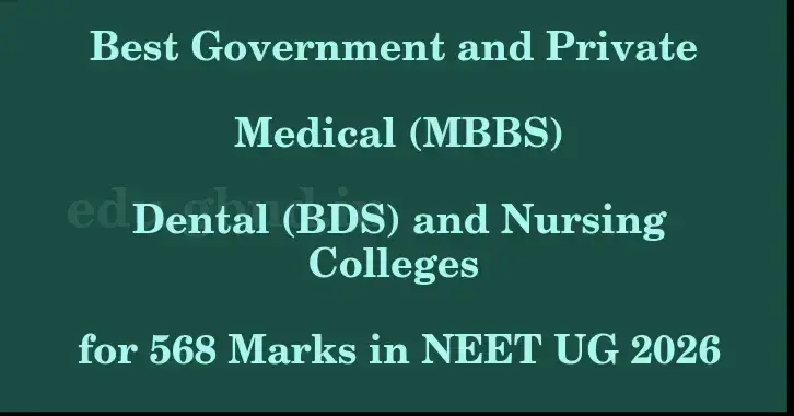 This image shows the estimated Rank for the neet ug mark 568 graphically