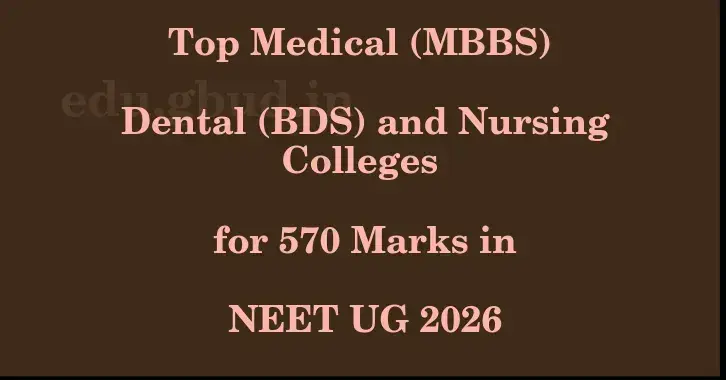This image shows the estimated Rank for the neet ug mark 570 graphically