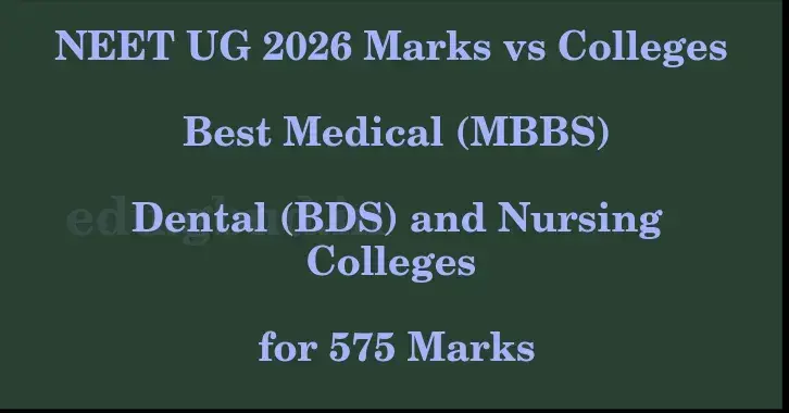 This image shows the estimated Rank for the neet ug mark 575 graphically
