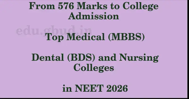 This image shows the estimated Rank for the neet ug mark 576 graphically