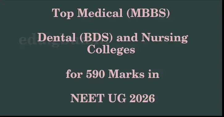 This image shows the estimated Rank for the neet ug mark 590 graphically