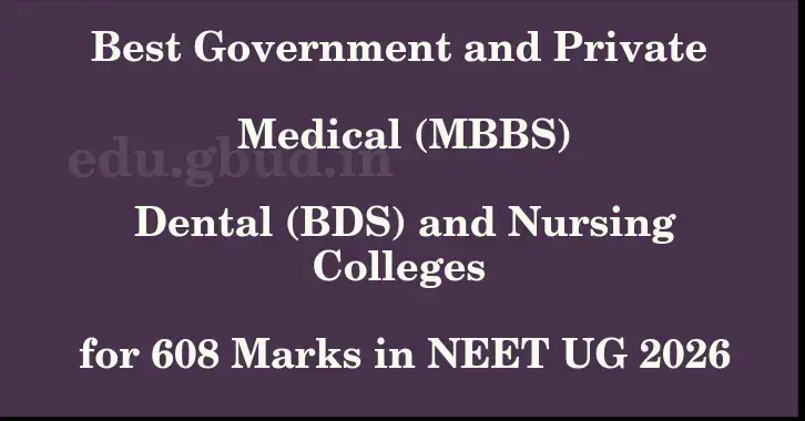 This image shows the estimated Rank for the neet ug mark 608 graphically